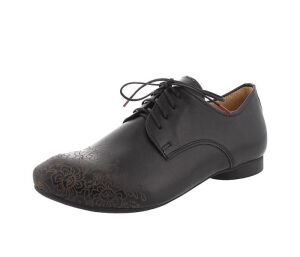 GUA 308 THINK GUAD 81291-00 Schnür-Schuhe schwarz mit floraler Laserung Gr. 40,5 - GUA 308