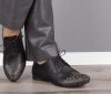 GUA 308 THINK GUAD 81291-00 Schnür-Schuhe schwarz mit floraler Laserung Gr. 40,5 - GUA 308