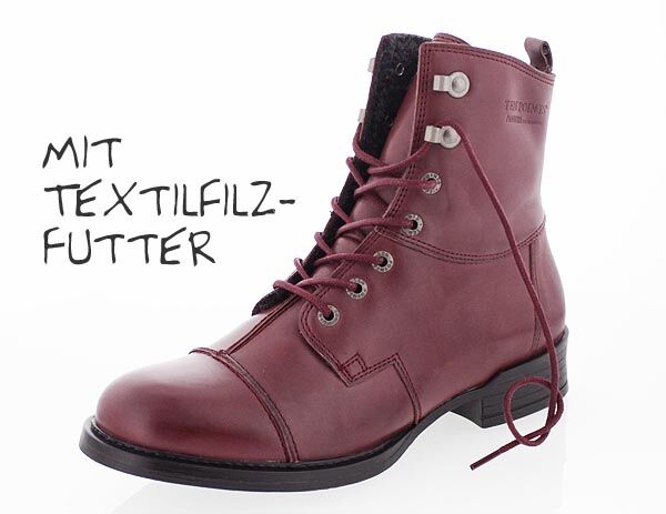 TPN 45 TEN POINTS Pandora 120003-802 Schnür Boots wein-rot - TPN 45