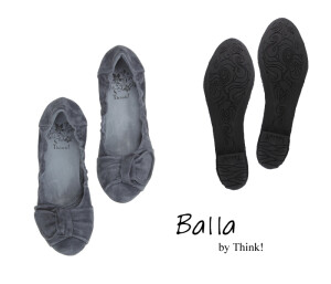 Think Ballerinas grau Balla vulcano 83163-20 - BAA 83