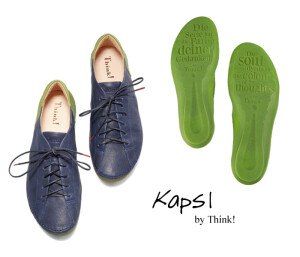 KPS 36 THINK KAPSL 84062-90-VEG indigo/kombi Schnür-Schuhe blau mit grün * Gr. 40
