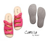 Think Pantoletten pink Camilla fuxia/kombi 86425-36 - AML 295