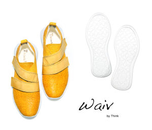 Think Slipper gelb WAIV safran/kombi 86082-67 - WAI 12