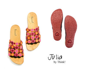 JLA 149 THINK JULIA 247-5000 cherry/kombi Pantoletten 42 - JLA 149