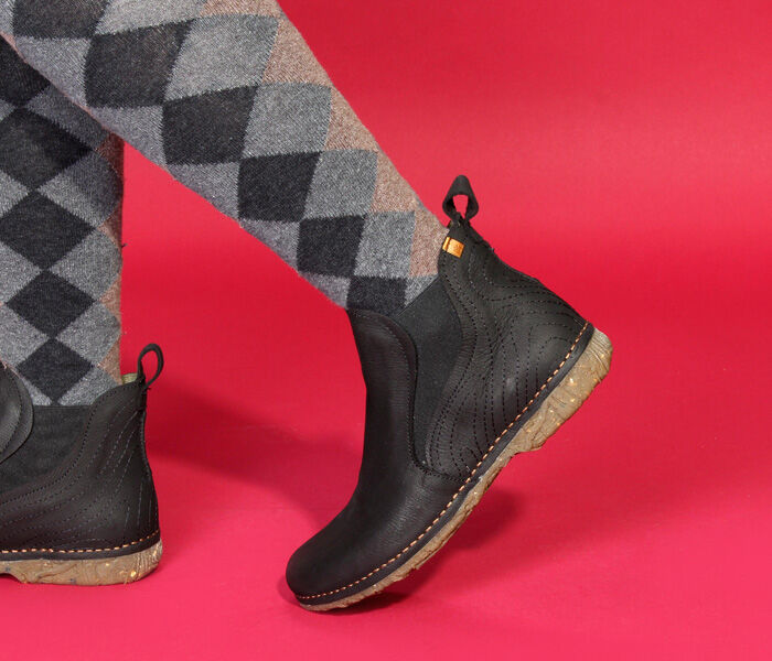 El Naturalista Damen Stiefeletten ANGKOR – Nachhaltige Ankle Boots Aus Glattleder Mit Gummi-Sohle