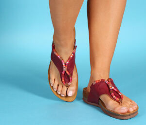 JLA 154 THINK JULIA DAMEN 211-5000 cherry/kombi Zehengreifer   39 - JLA 154