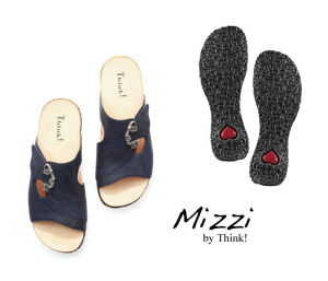 Think Pantoletten blau Mizzi navy 202-8020 - MZZ 345 - MZZ 345 Gr.43