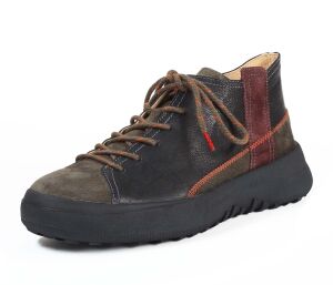 think schnürschuhe schwarz kusabi schwarz-kombi 682-0000 fussbett: lederbezogene wechselbare kork-weichschaum-bettung mit besonders guter auftritt-dämpfung im ballenbereich (pflanzlich gegerbt) leder pflanzlich  gegerbt 10 mm keilabsatz in der sohle sportiver schnürer mit weitem einstieg dank langer funktionsschnürung.