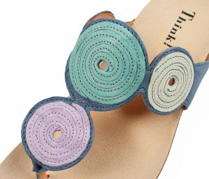 Think Zehengreifer bunt Julia denim/kombi 372-8010 Gr.43 - JLA 198