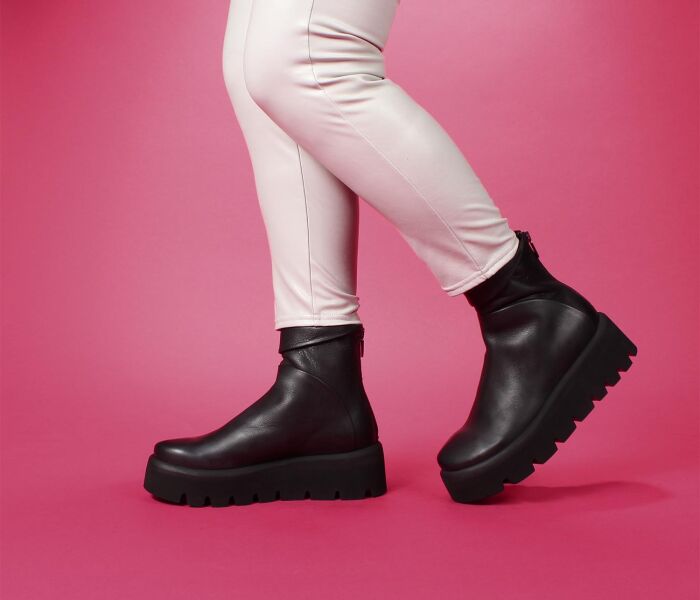 Lofina Stiefeletten schwarz 3123 Maja gasoline-nero - LOF 47