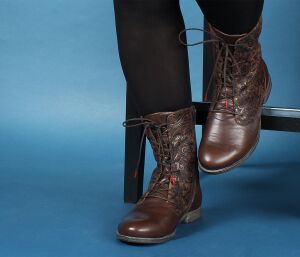 Think Stiefeletten braun Agrat espresso/kombi 33-3020 Gr.39,5 - AGR 91