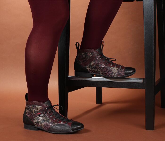 Think Booties schwarz Guad-2 taupe/kombi 618-2010 Gr.40,5 - GUD 682