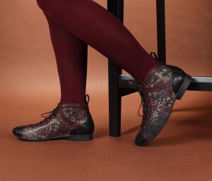 Think Booties schwarz Guad-2 taupe/kombi 618-2010 Gr.41 - GUD 682