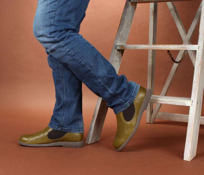 Think Booties grün Rento pera 865-7000 Gr.38,5 - RNT 12