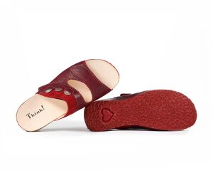 Think Pantoletten rot Mizzi rosso/kombi 202-5000 Gr.42 - MZZ 404