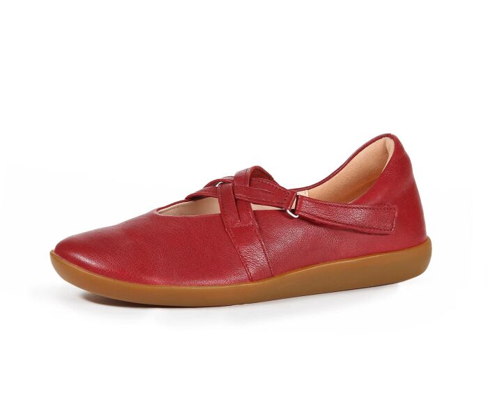 think slipper rot nature pomodoro 952-5000 fussbett: lederbezogene wechselbare kork-latex-bettung (pflanzlich gegerbt) lederfutter - vegetabil gegerbt und ungefärbt 10 mm keilabsatz in der sohle comfortabler slipper mit beliebter kreuzbandage für individuellen sitz