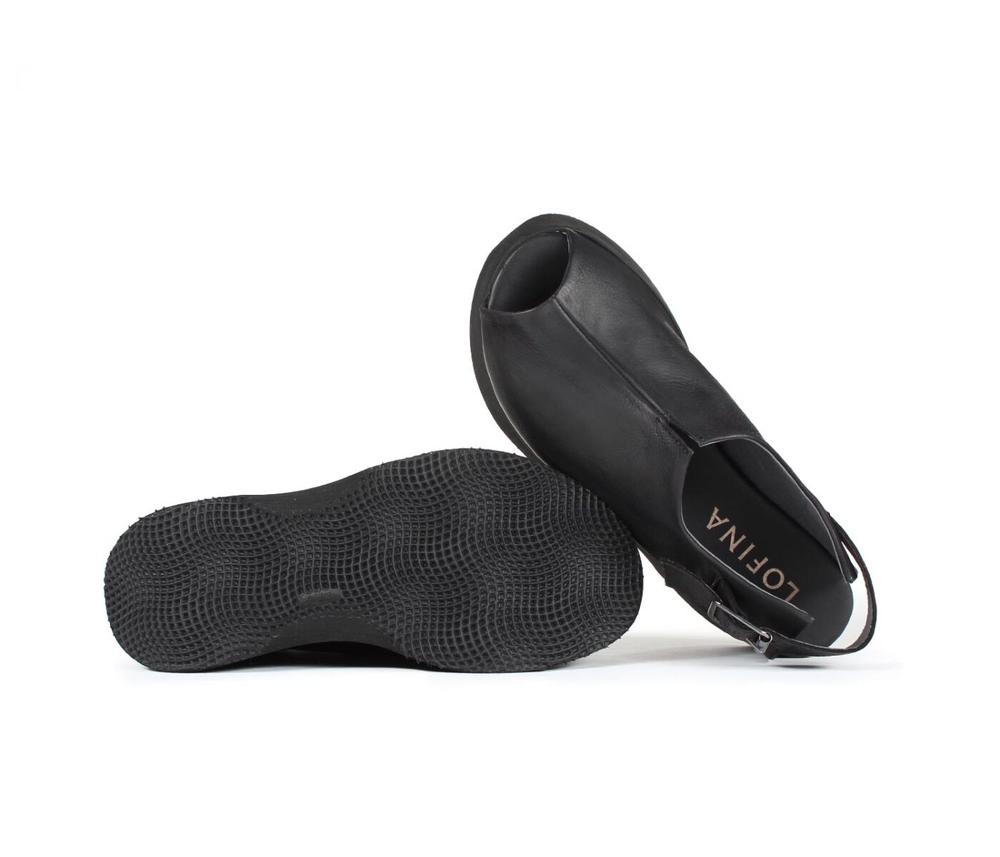 Lofina Sandaletten schwarz 5123 Solveig gasoline-nero Gr.41 - LOF 64