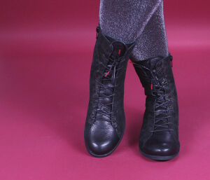 Think Stiefeletten schwarz Agrat schwarz/kombi 997-0000 Gr.42 - AGR 120