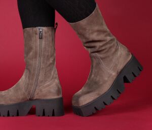 Lofina Stiefeletten taupe 6105 Smilla london-dark taupe Gr.39 - LOF 80