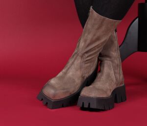 Lofina Stiefeletten taupe 6105 Smilla london-dark taupe Gr.39 - LOF 80