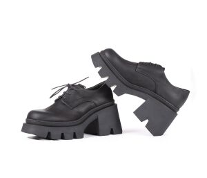 Lofina Schnürschuhe schwarz 6183 Anastasia gasoline-nero Gr.41 - LOF 86