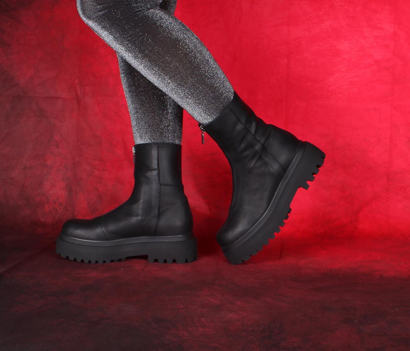 Lofina Stiefeletten schwarz 6070 Alea gasoline-nero Gr.42 - LOF 83