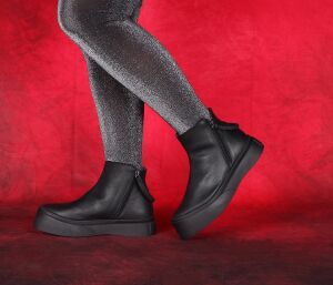 Lofina Stiefeletten schwarz 6440 Kaia gasoline-nero Gr.42 - LOF 90