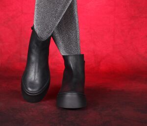 Lofina Stiefeletten schwarz 6440 Kaia gasoline-nero Gr.42 - LOF 90