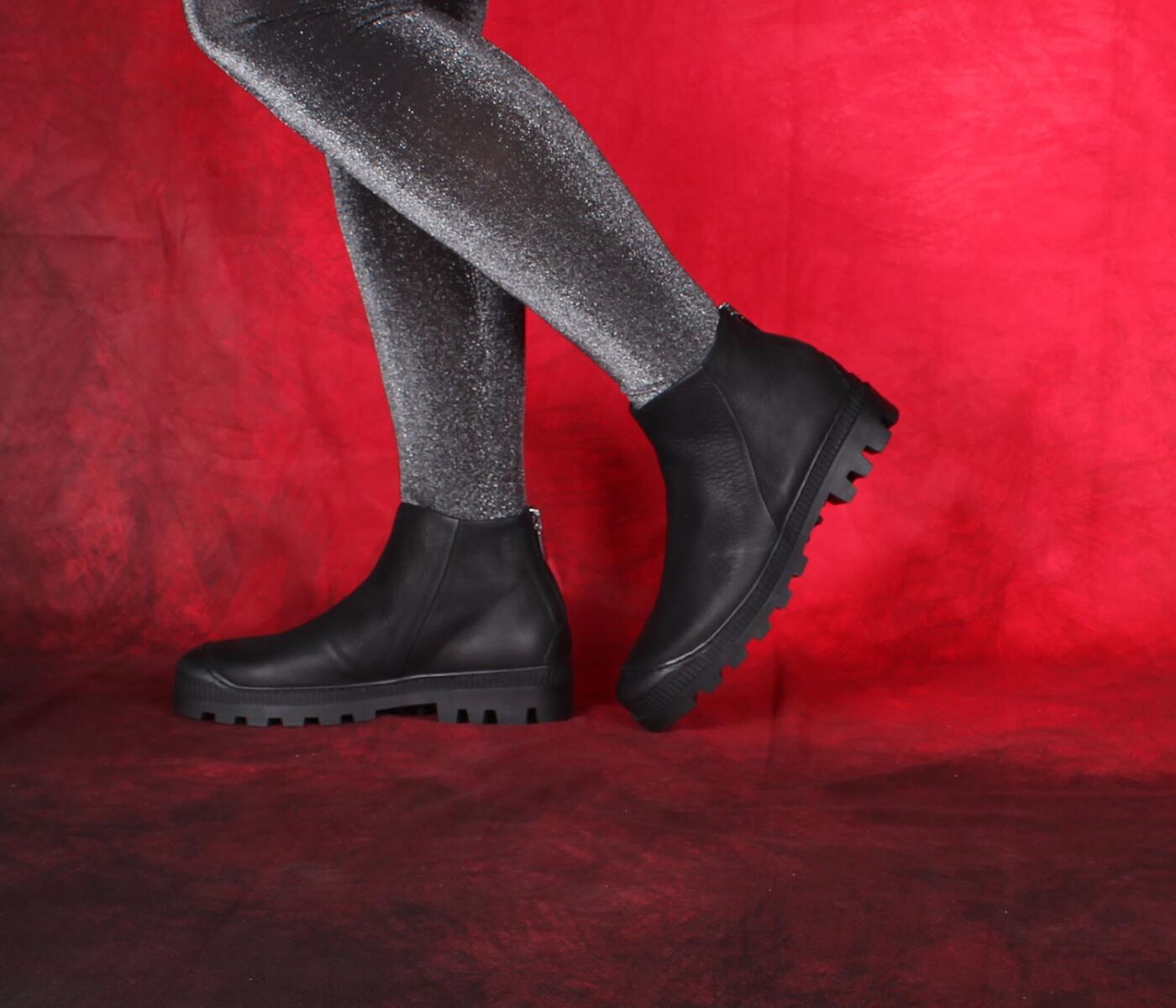 Lofina Stiefeletten schwarz 6470 Birte gasoline-nero Gr.43 - LOF 94