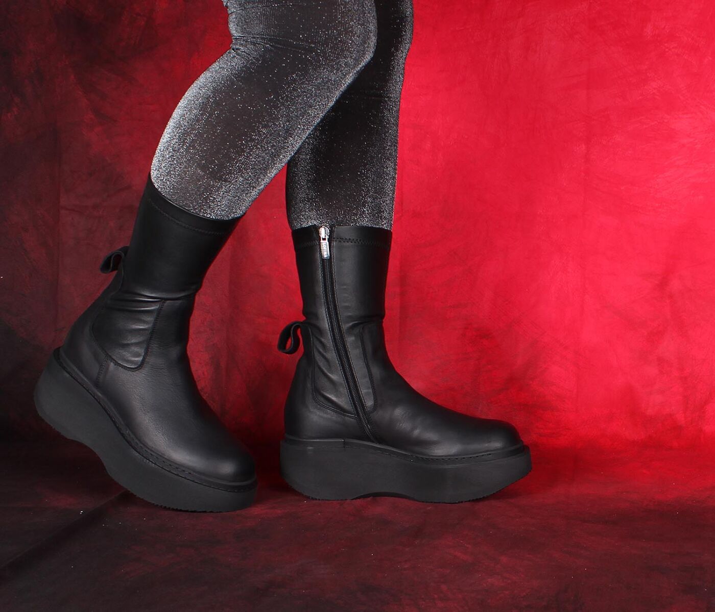 Lofina Stiefeletten schwarz 6282 Ellie gasoline-nero Gr.41 - LOF 88