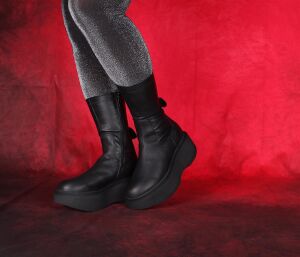 Lofina Stiefeletten schwarz 6282 Ellie gasoline-nero Gr.41 - LOF 88