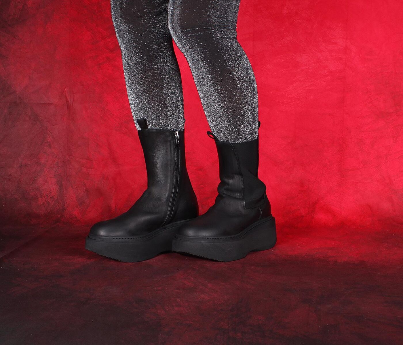 Lofina Stiefeletten schwarz 6284 Ellie gasoline-nero Gr.42 - LOF 87
