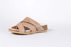 Think Pantoletten beige Mizzi linen/kombi 1155-4000 - MZZ 415