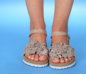 Think Sandaletten taupe Koak linen/kombi 551-4000 - KOA 54