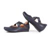 think ballerinas blau chilli navy 271-8060 - hil 444 fussbett: lederbezogene wechselbare kork-latex-bettung (pflanzlich gegerbt) kalbsleder pflanzlich  gegerbt - nicht gefärbt 5 mm keil-absatz ein überaus beliebter ballerina, individuell verstellbar durch 1 klettverschluss an der aussenseite und gummizug an der innenseite für guten sitz, die kleine einkerbung am dekollete sorgt für angenehmes tragegefühl