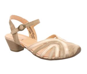 Think Sandaletten beige Aida linen/kombi 906-4010 - AID 1111 Gr.42