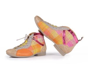 Think Schnürschuhe bunt Guad-2 fuxia/kombi 618-9090 - GUD 813 Gr.39