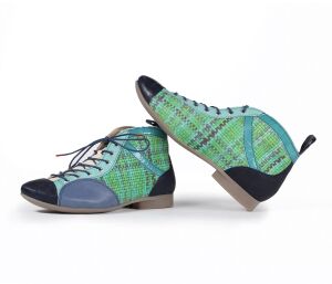 Think Schnürschuhe grün Guad-2 green/kombi 618-9110 - GUD 815 Gr.42
