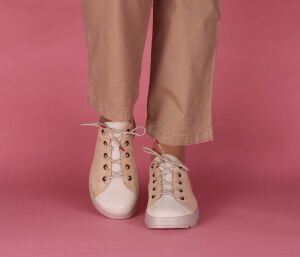 Think Schnürschuhe beige Comoda oats/kombi 741-4000 - MDA 122 Gr.37,5