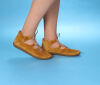 think schnürschuhe gelb nature caramel 950-3010 - ntr 45 fussbett: lederbezogene wechselbare kork-latex-bettung (pflanzlich gegerbt) lederfutter - vegetabil gegerbt und ungefärbt 10 mm keilabsatz in der sohle sportlicher sneaker mit offener schnürung für gute laune und schönes wetter.
