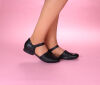 think ballerinas schwarz guad-2 schwarz 1157-0000 - gud 824 nicht wechselbare bettung leder pflanzlich  gegerbt 10 mm absatz seitlich offene ballerinas mit kleinem riemchen, sehr chic. weiches fersenpolster und nahtfreie vorderpartie. aus schuhmachertechnischen gründen hat dieser schöne schuh keine herausnehmbare bettung.