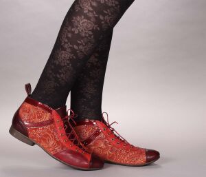 Think Schnürschuhe rot Guad-2 mattone/kombi 618-9140 - GUD 846