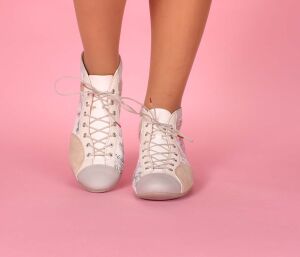 Think Schnürschuhe beige Guad-2 bianco/kombi 618-1010 - GUD 861