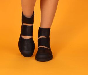 Lofina Stiefeletten schwarz 7961 Birte gasoline-nero - LOF 121 Gr.38