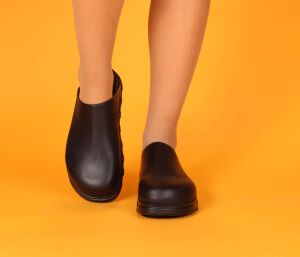 Lofina Clogs schwarz 7074 Lene gasoline-nero - LOF 122 Gr.41