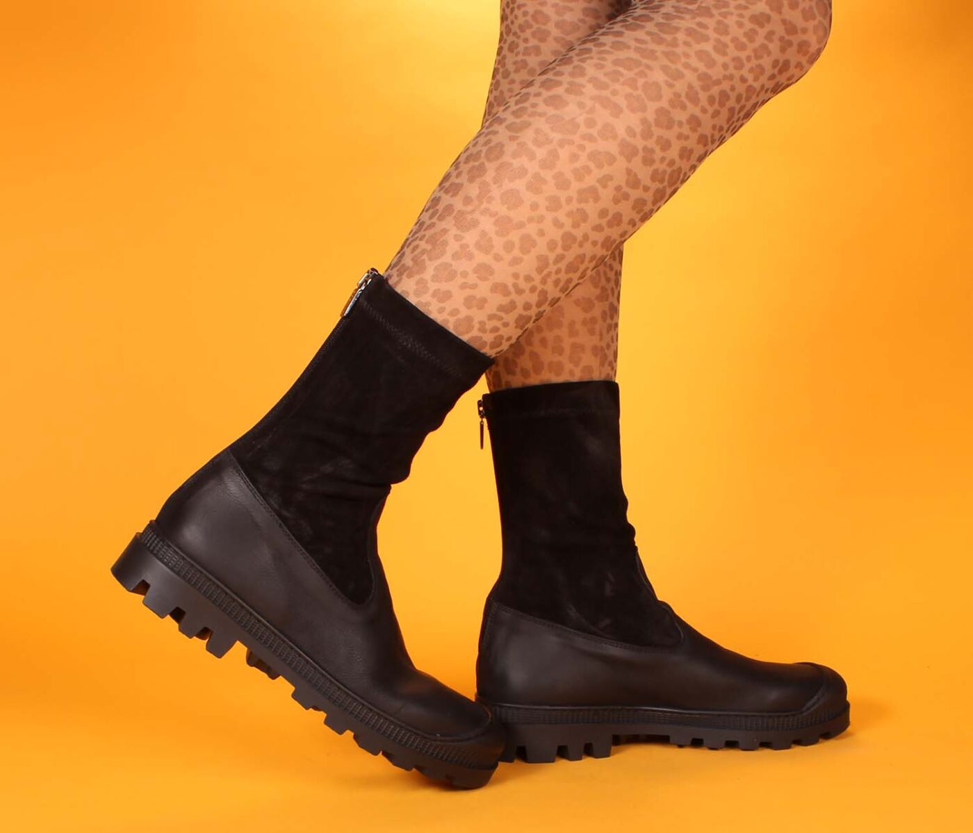Lofina Stiefeletten schwarz 4367 Birte gasoline-nero-stretch - LOF 144 Gr.39,5
